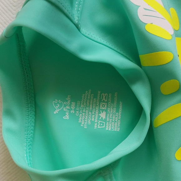 NEW sea me swim unisex rashguard 3-6 months baby - Picture 3 of 4